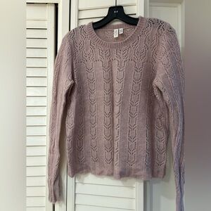 Meadow and Rue x Anthropologie Mauve Knit Sweater